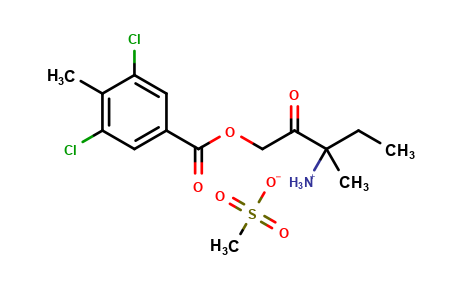 1-((3,5-dichloro-4-methylbenzoyl)oxy)-3-methyl-2-oxopentan-3-aminium methanesulfonate
