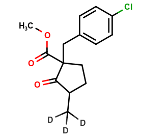 1-[(4-Chlorophenyl)methyl]-3-methyl-2-oxocyclopentanecarboxylic Acid Methyl Ester-d3