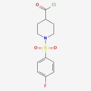 1-((4-Fluorophenyl)sulfonyl)piperidine-4-carbonyl chloride