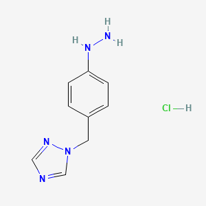 1-[(4-Hydrazinophenyl)methyl]-1H-1,2,4-triazole hydrochloride