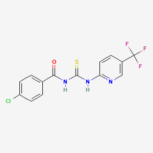 1-[(4-chlorophenyl)carbonyl]-3-[5-(trifluoromethyl)pyridin-2-yl]thiourea
