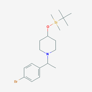 1-(1-(4-Bromophenyl)ethyl)-4-((tert-butyldimethylsilyl)oxy)piperidine