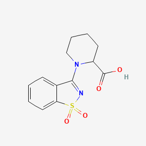 1-(1,1-Dioxo-1,2-benzothiazol-3-yl)piperidine-2-carboxylic acid
