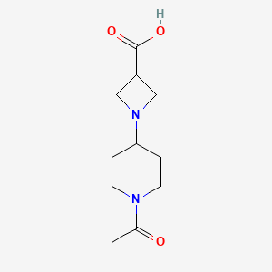 1-(1-Acetylpiperidin-4-yl)azetidine-3-carboxylic acid