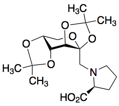 1-[1-Deoxy-2,3:4,5-bis-O-(1-methylethylidene)-ß-D-fructopyranos-1-yl]-L-proline