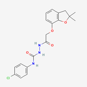 1-(2-(2,2-Dimethyl(3-oxaindan-4-yloxy))acetyl)-4-(4-chlorophenyl)semicarbazide