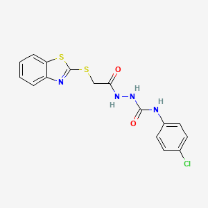 1-(2-(benzothiazol-2-ylthio)acetyl)-4-(4-chlorophenyl)semicarbazide