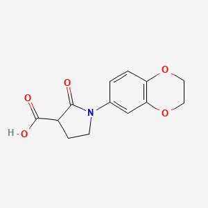 1-(2,3-Dihydro-1,4-benzodioxin-6-yl)-2-oxopyrrolidine-3-carboxylic acid