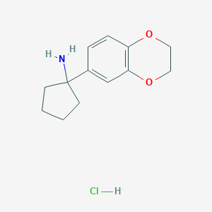 1-(2,3-Dihydro-1,4-benzodioxin-6-yl)cyclopentan-1-amine hydrochloride