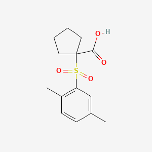 1-(2,5-Dimethylbenzenesulfonyl)cyclopentane-1-carboxylic acid