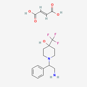 1-(2-Amino-1-phenylethyl)-4-(trifluoromethyl)piperidin-4-OL fumarate