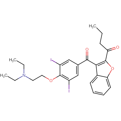 1-(3-(4-(2-(diethylamino)ethoxy)-3,5-diiodobenzoyl)benzofuran-2-yl)butan-1-one
