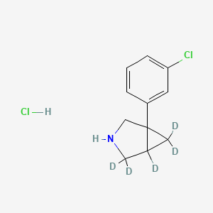 1-(3-Chlorophenyl)-3-azabicyclo[3.1.0]hexane Hydrochloride-d5