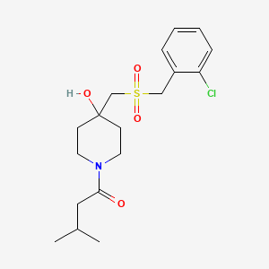 1-(4-{[(2-chlorobenzyl)sulfonyl]methyl}-4-hydroxypiperidino)-3-methyl-1-butanone