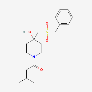 1-{4-[(benzylsulfonyl)methyl]-4-hydroxypiperidino}-3-methyl-1-butanone