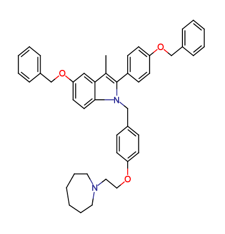 1-[4-(2-Azepane-1-yl-ethoxy)-benzyl]-5-benzyloxy-2-(4-benzyloxy-phenyl)3-Methyl-1H-indolel