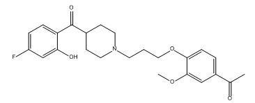1-[4-[3-[4-(4-Fluoro-2-hydroxybenzoyl)-1-piperidinyl]propoxy]-3-methoxyphenyl]-ethanone