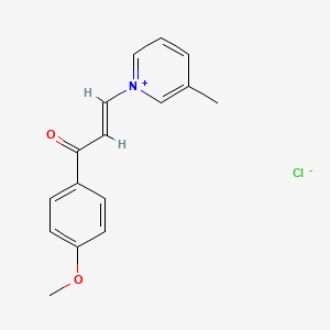 1-(4-Methoxyphenyl)-3-(3-methylpyridinium-1-yl)prop-2-en-1-one chloride