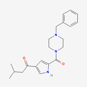 1-{5-[(4-benzylpiperazino)carbonyl]-1H-pyrrol-3-yl}-3-methyl-1-butanone