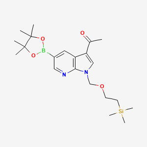 1-(5-(4,4,5,5-tetramethyl-1,3,2-dioxaborolan-2-yl)-1-((2-(trimethylsilyl)ethoxy)methyl)-1H-pyrrolo[2,3-b]pyridin-3-yl)ethanone