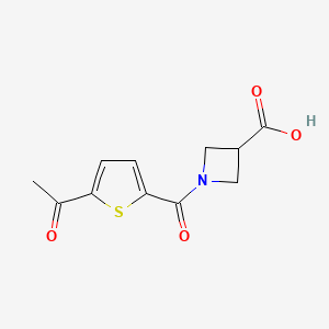 1-(5-Acetylthiophene-2-carbonyl)azetidine-3-carboxylic acid