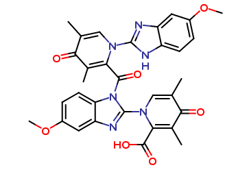 1-(5-Methoxy-1-(1-(5-methoxy-1H-benzo[d]imidazol-2-yl)-3,5-dimethyl-4-oxo-1,4-dihydropyridine-2-carb