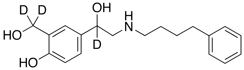 1-(RS)-1-[4-Hydroxy-3-(Hydroxymethylphenyl]-2-[(4-phenylbutyl)aminoethanol-d3 (Salmeterol EP Impurity)