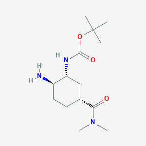 1,1-Dimethylethyl N-[(1R,2R,5R)-2-amino-5-[(dimethylamino)carbonyl]cyclohexyl]carbamate