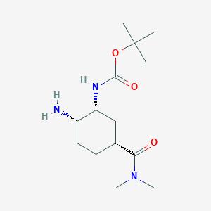 1,1-Dimethylethyl N-[(1R,2S,5R)-2-amino-5-[(dimethylamino)carbonyl]cyclohexyl]carbamate