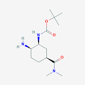 1,1-Dimethylethyl N-[(1S,2R,5S)-2-amino-5-[(dimethylamino)carbonyl]cyclohexyl]carbamate