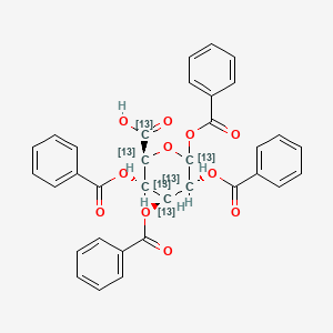 1,2,3,4-Tetra-O-benzoyl-D-glucuronic-13C6 Acid