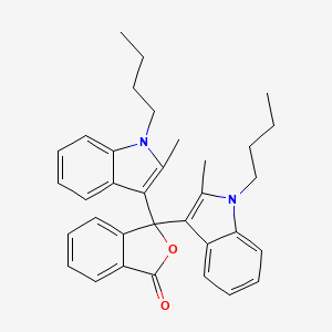 1(3H)-Isobenzofuranone, 3,3-bis(1-butyl-2-methyl-1H-indol-3-yl)-
