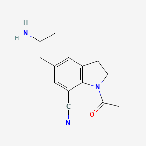 1-Acetyl-5-(2-aminopropyl)-2,3-dihydro-1H-indole-7-carbonitrile