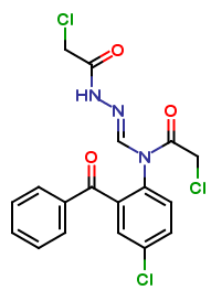 1-Chloroacetyl-2-[[(2-benzoyl-4-chlorophenyl)(2-chloroacetyl)amino]methylene]hydrazide