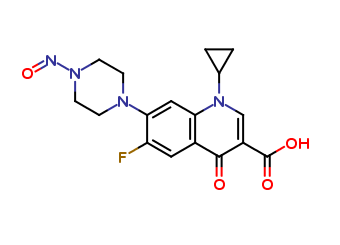1-Cyclopropyl-6-fluoro-1,4-dihydro-7-(4-nitroso-1-piperazinyl)-4-oxo-3-quinolinecarboxylic acid