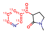 1-Methyl-3-(3'-pyridylcarbonyl-1,2',3',4',5',6' 13C6-pyrrolidinone