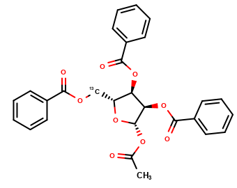 1-O-acetyl 2,3,5-tri-O-benzoyl-β-D-[5-13C]ribofuranoside
