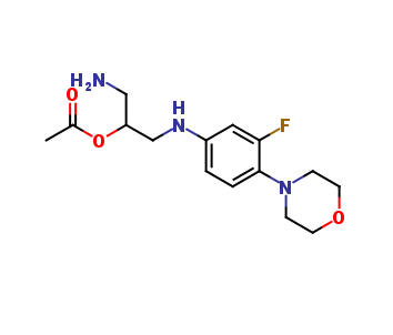 1-amino-3-((3-fluoro-4morpholinophenyl)amino)propan-2yl-acetate
