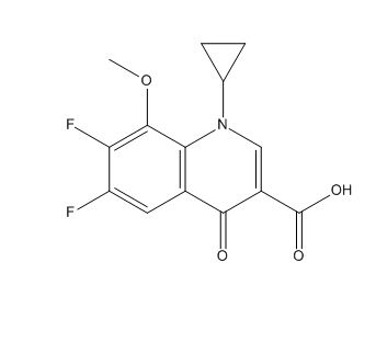 1-cyclopropyl-6,7-difluoro-1,4-dihydro-8- methoxy-4-oxo-3-quinolinecarboxylic acid