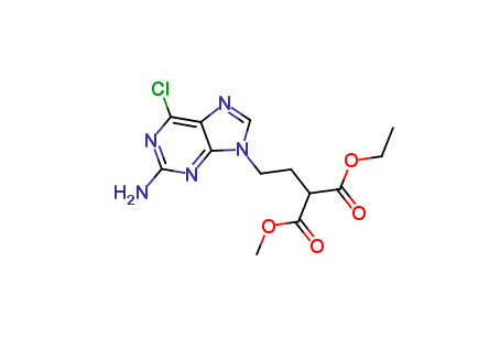 1-ethyl 3-methyl 2-(2-(2-amino-6-chloro-9H-purin-9-yl)ethyl)malonate