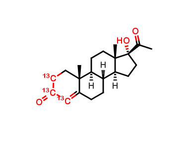 17α-Hydroxyprogesterone 13C3