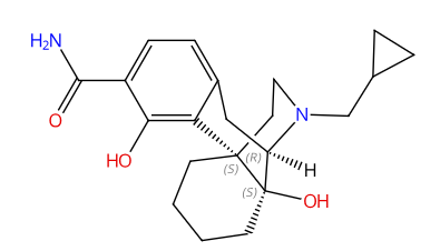 17-(Cyclopropylmethyl)-4,14-dihydroxymorphinan-3-carboxamide