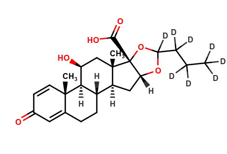 17α-Des-(2-hydroxyacetyl)budesonide 17α-Carboxylic Acid-d8