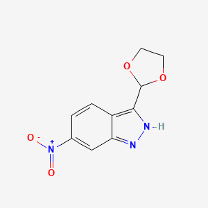 1h-Indazole,3-(1,3-dioxolan-2-yl)-6-nitro-