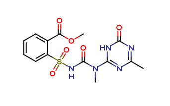 2-[[[[(1,4-Dihydro-6-methyl-4-oxo-1,3,5-triazin-2-yl)methylamino]carbonyl]amino]sulfonyl]benzoic Aci
