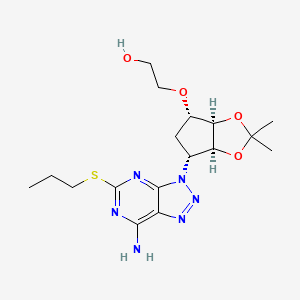 2-(((3aR,4S,6R,6aS)-6-(7-amino-5-(propylthio)-3H-[1,2,3]triazolo[4,5-d]pyrimidin-3-yl)-2,2-dimethyltetrahydro-3aH-cyclopenta[d][1,3]dioxol-4-yl)oxy)ethanol