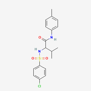 2-{[(4-chlorophenyl)sulfonyl]amino}-3-methyl-N-(4-methylphenyl)butanamide