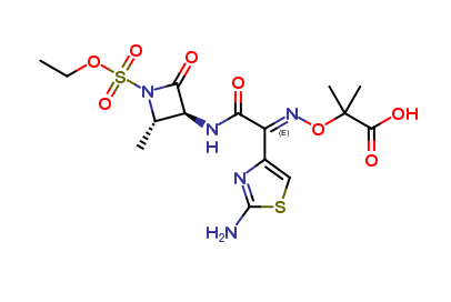 2-(((E)-(1-(2-aminothiazol-4-yl)-2-(((2S,3S)-1-(ethoxysulfonyl)-2-methyl-4-oxoazetidin-3-yl)amino)-2