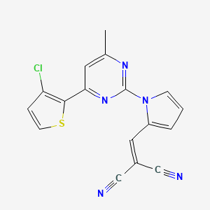 2-({1-[4-(3-chloro-2-thienyl)-6-methyl-2-pyrimidinyl]-1H-pyrrol-2-yl}methylene)malononitrile