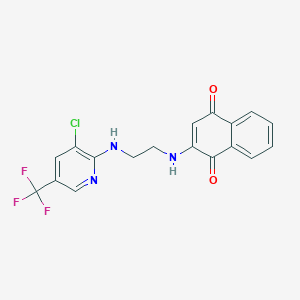 2-[(2-{[3-chloro-5-(trifluoromethyl)-2-pyridinyl]amino}ethyl)amino]naphthoquinone